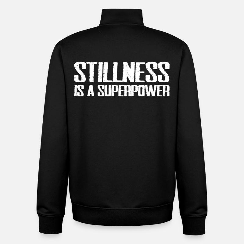 stillness is a superpower - Unisex Organic Zip Sweatshirt by Stanley/Stella - black