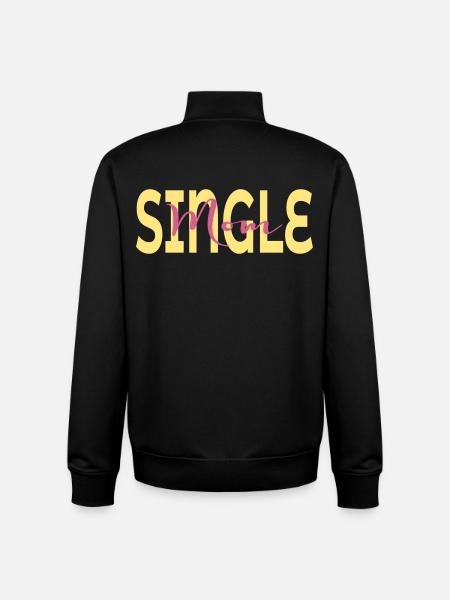 Single Mom - Unisex Organic Zip Sweatshirt by Stanley/Stella - black