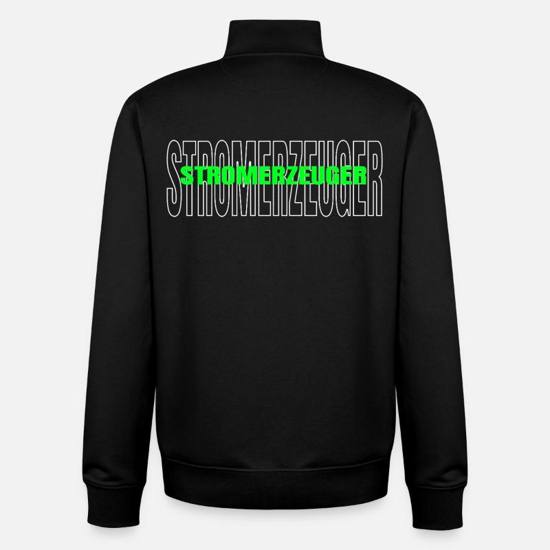 Stromerzeuger Nachhaltige Stromerzeugung - Unisex Organic Zip Sweatshirt von Stanley/Stella - Schwarz