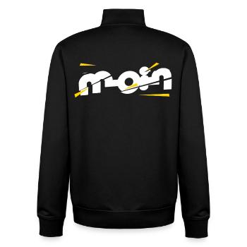 Bonjour - Sweat zippé unisexe en coton bio Stanley/Stella - noir - Dos - AI Model Male 185 light (185cm)