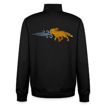 Der Fuchs und der Wind - Unisex Organic Zip Sweatshirt von Stanley/Stella - Schwarz - Hinten - AI Model Male 185 light (185cm)