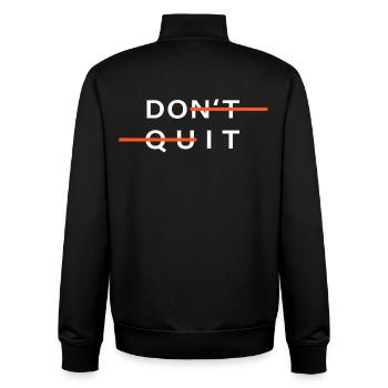 sport don't quit motivation do it - Unisex Organic Zip Sweatshirt von Stanley/Stella - Schwarz - Hinten - AI Model Male 185 light (185cm)
