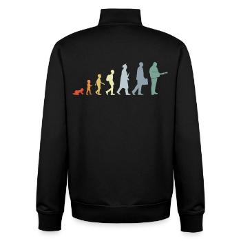 Gitarrist Evolution - Unisex Organic Zip Sweatshirt von Stanley/Stella - Schwarz - Hinten - AI Model Male 185 light (185cm)