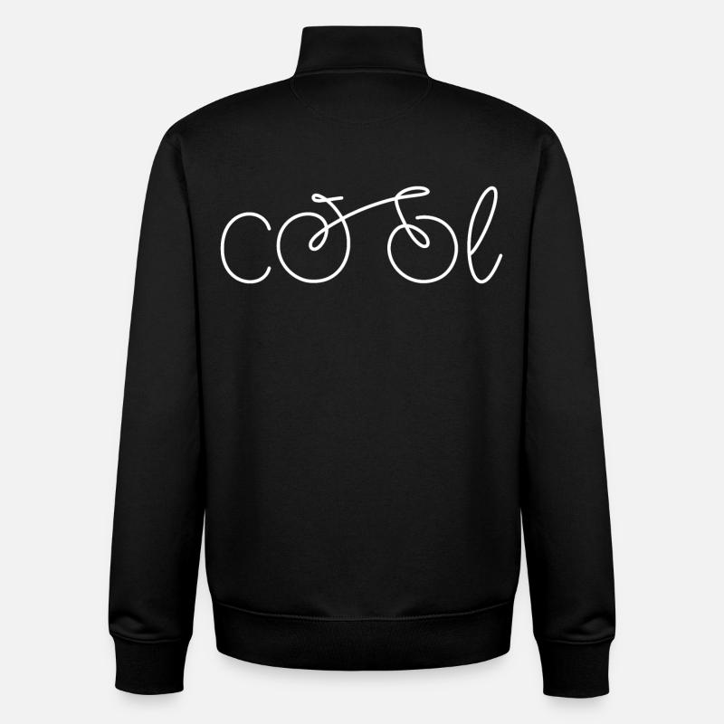 Dictons amusants sur le vélo - Sweat zippé unisexe en coton bio Stanley/Stella - noir