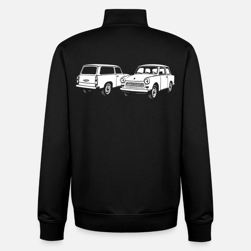 Icônes à deux temps - Sweat zippé unisexe en coton bio Stanley/Stella - noir