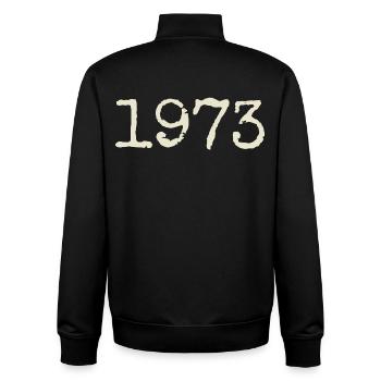 1973 Birthday Gift - Awesome since 1973 - Unisex Organic Zip Sweatshirt by Stanley/Stella - black - Back - AI Model Male 185 light (185cm)