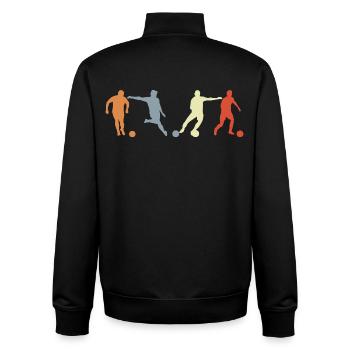 Fußballspieler Zeichnung - Unisex Organic Zip Sweatshirt von Stanley/Stella - Schwarz - Hinten - AI Model Male 185 light (185cm)
