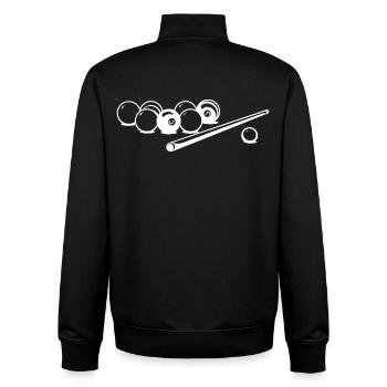 Billardkugeln Zeichnung - Unisex Organic Zip Sweatshirt von Stanley/Stella - Schwarz - Hinten - AI Model Male 185 light (185cm)