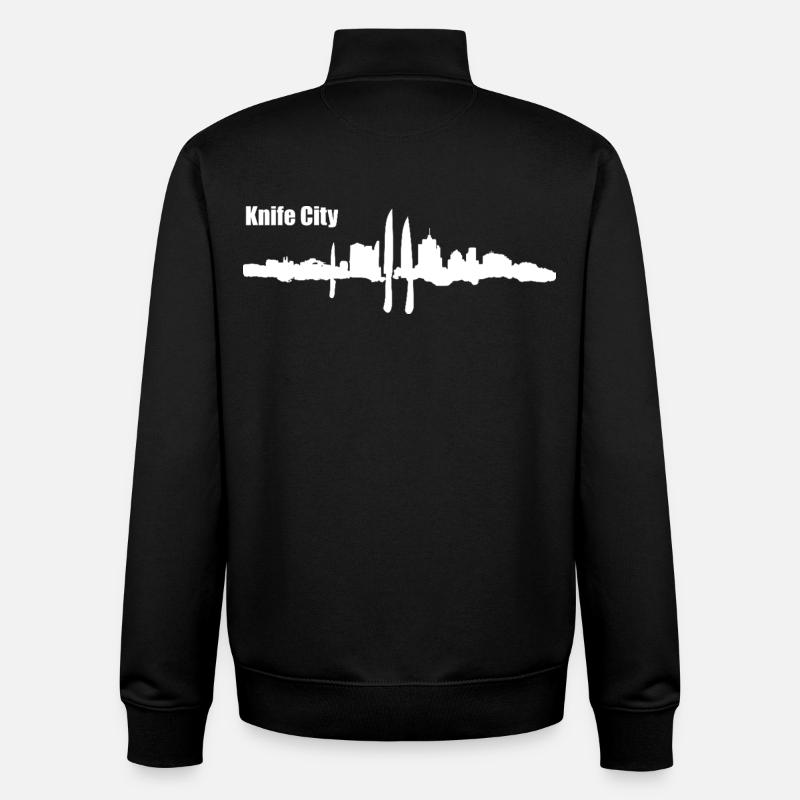 Ville de Messer - Sweat zippé unisexe en coton bio Stanley/Stella - noir