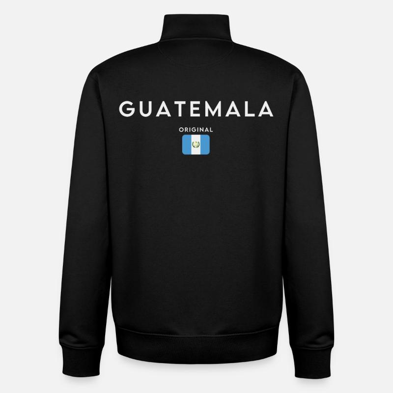 Guatemalan flag, Guatemalan pride - Unisex Organic Zip Sweatshirt by Stanley/Stella - black