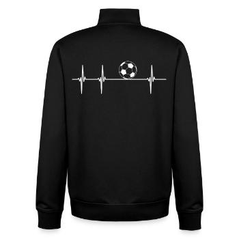 Pulsschlag Fußball - Unisex Organic Zip Sweatshirt von Stanley/Stella - Schwarz - Hinten - AI Model Male 185 light (185cm)
