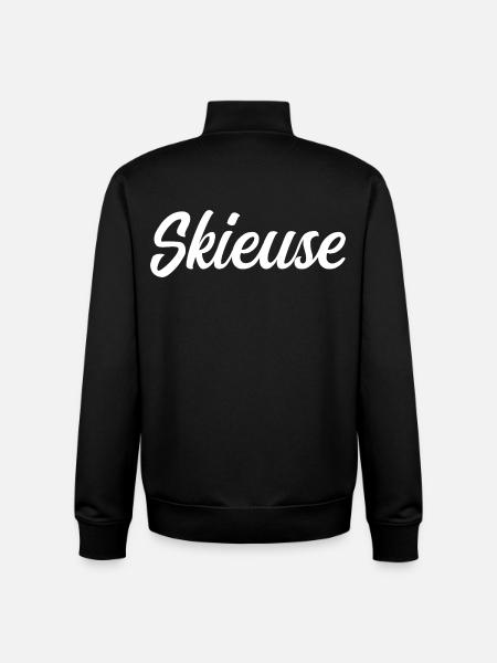 Skieuse - Sweat zippé unisexe en coton bio Stanley/Stella - noir