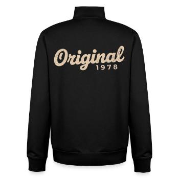 Geburtstagsgeschenk 1978 | Geboren 1978 - Unisex Organic Zip Sweatshirt von Stanley/Stella - Schwarz - Hinten - AI Model Male 185 light (185cm)