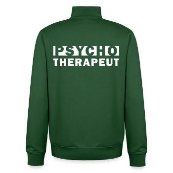 Psychotherapeut – Geschenkidee - Unisex Organic Zip Sweatshirt von Stanley/Stella - Flaschengrün - Hinten - AI Model Male 185 dark (185cm)