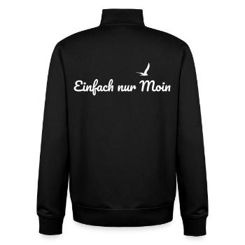 Einfach nur Moin - Maritimes Design - Unisex Organic Zip Sweatshirt von Stanley/Stella - Schwarz - Hinten - AI Model Male 185 light (185cm)