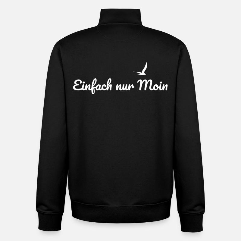 Einfach nur Moin - Maritimes Design - Unisex Organic Zip Sweatshirt von Stanley/Stella - Schwarz