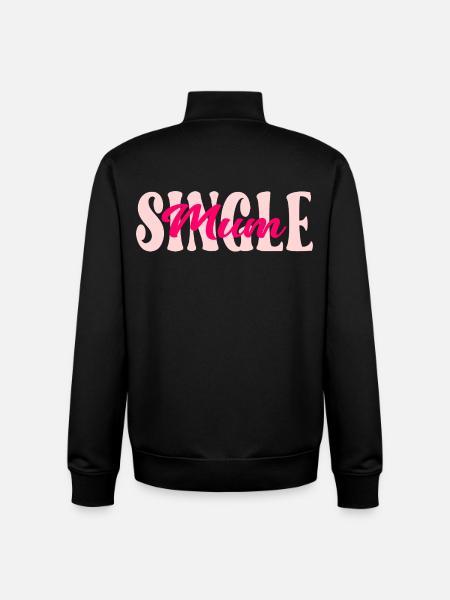 British Single Mum - Unisex Organic Zip Sweatshirt by Stanley/Stella - black