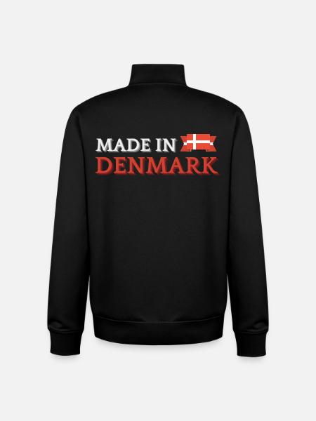 Made in Denmark, Danish pride - Unisex Organic Zip Sweatshirt by Stanley/Stella - black