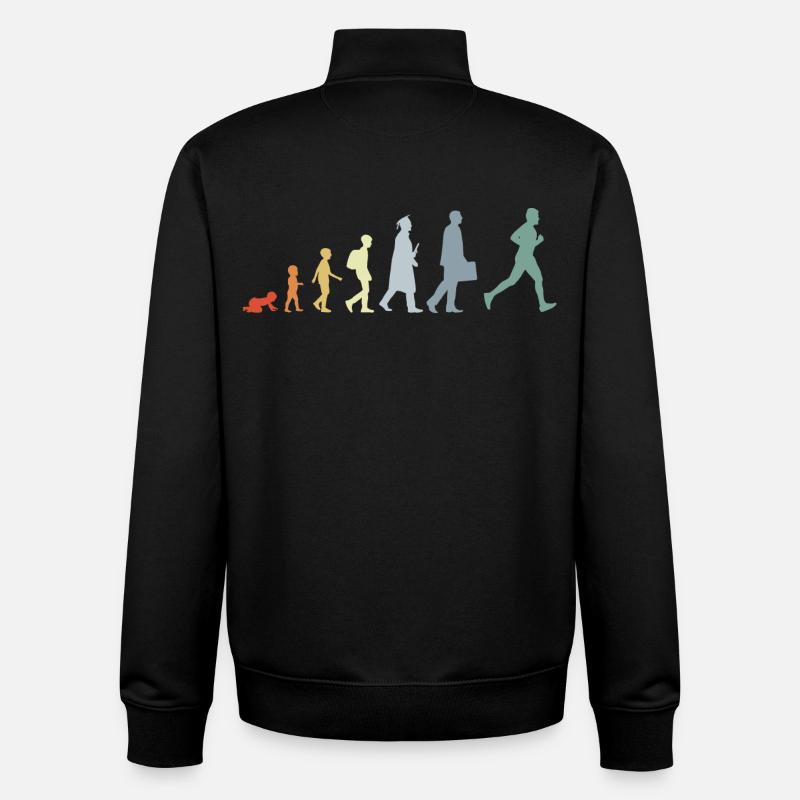 Läufer Evolution - Unisex Organic Zip Sweatshirt von Stanley/Stella - Schwarz
