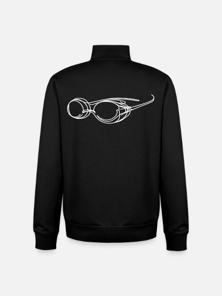 Swimming Goggles Sketch - Unisex Organic Zip Sweatshirt by Stanley/Stella - black