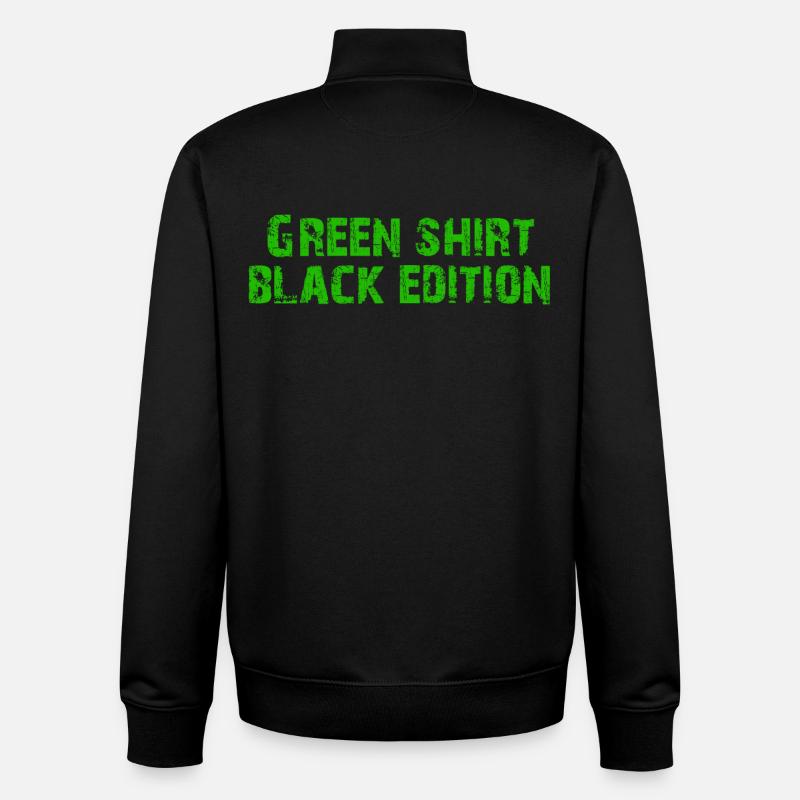 Grünes Shirt Black Edition - Unisex Organic Zip Sweatshirt von Stanley/Stella - Schwarz