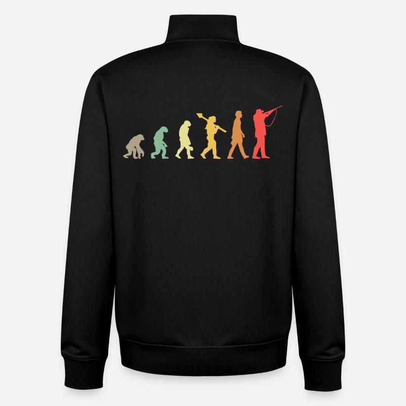 Evolution Hunting Jagd Jäger - Unisex Organic Zip Sweatshirt von Stanley/Stella - Schwarz