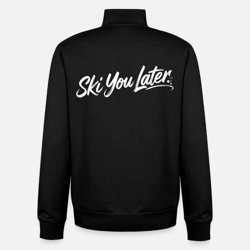 Ski you later - Unisex Organic Zip Sweatshirt von Stanley/Stella - Schwarz