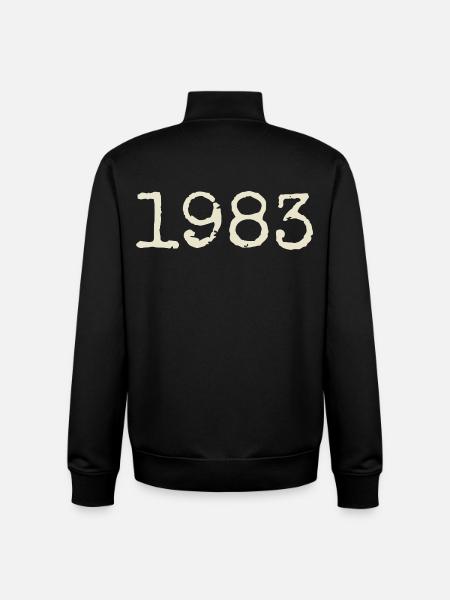 1983 Birthday Gift - Awesome since 1983 - Unisex Organic Zip Sweatshirt by Stanley/Stella - black