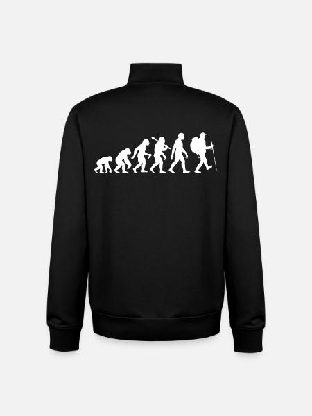 Hikers Evolution Hiking Bergsteiegen - Unisex Organic Zip Sweatshirt by Stanley/Stella - black