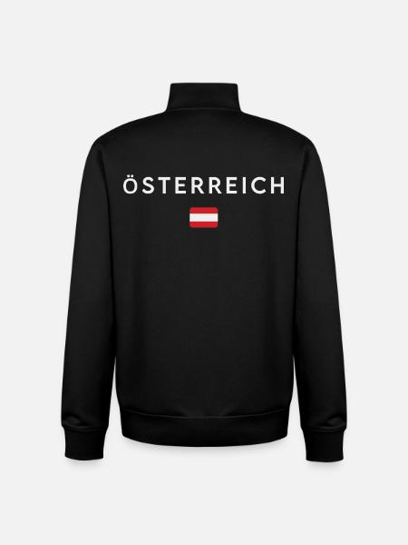 Flag of Austria, Austrian pride - Unisex Organic Zip Sweatshirt by Stanley/Stella - black