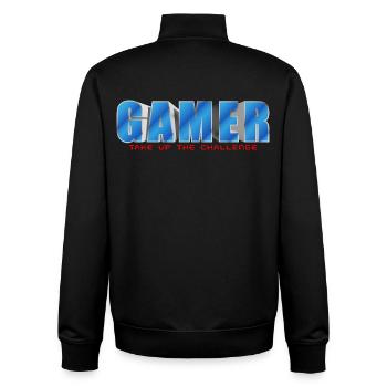 NERDY pour toujours - Gamer - Sweat zippé unisexe en coton bio Stanley/Stella - noir - Dos - AI Model Male 185 light (185cm)