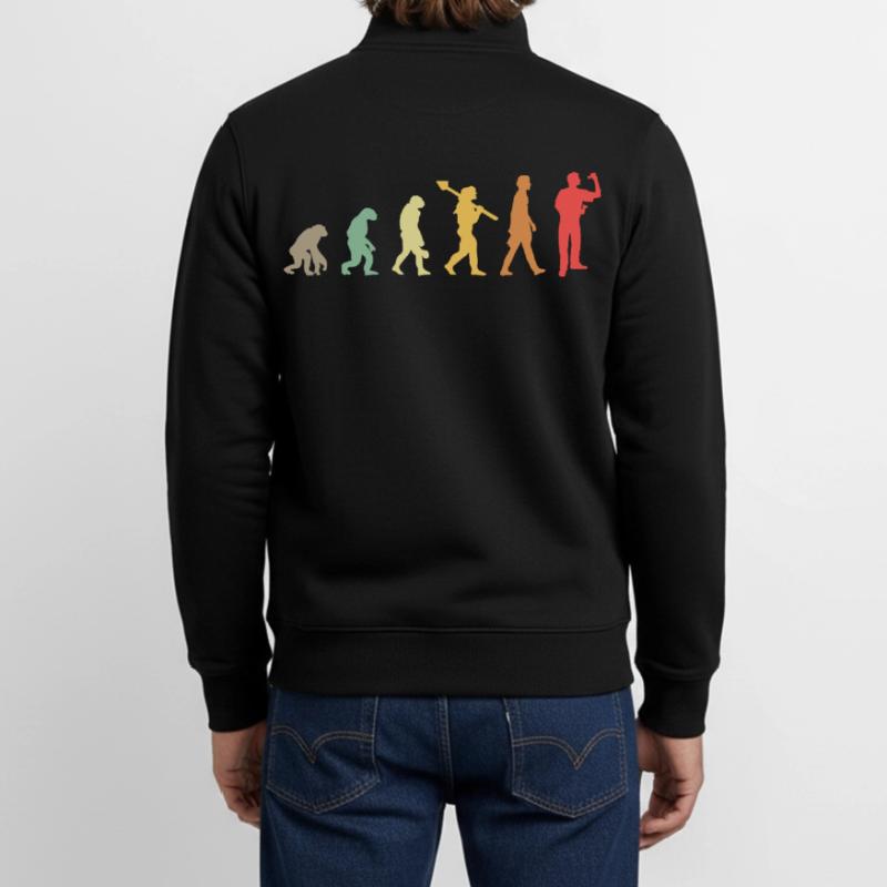 Darts Evolution Darten Dartsspieler Unisex Organic Zip Sweatshirt von Stanley/Stella