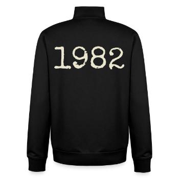 Geburtstagsgeschenk 1982 – Großartig seit 1982 - Unisex Organic Zip Sweatshirt von Stanley/Stella - Schwarz - Hinten - AI Model Male 185 light (185cm)