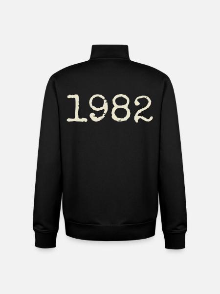 1982 Birthday Gift - Awesome since 1982 - Unisex Organic Zip Sweatshirt by Stanley/Stella - black