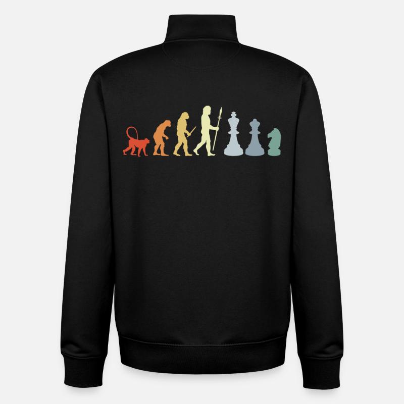 Schach Entwicklung - Unisex Organic Zip Sweatshirt von Stanley/Stella - Schwarz