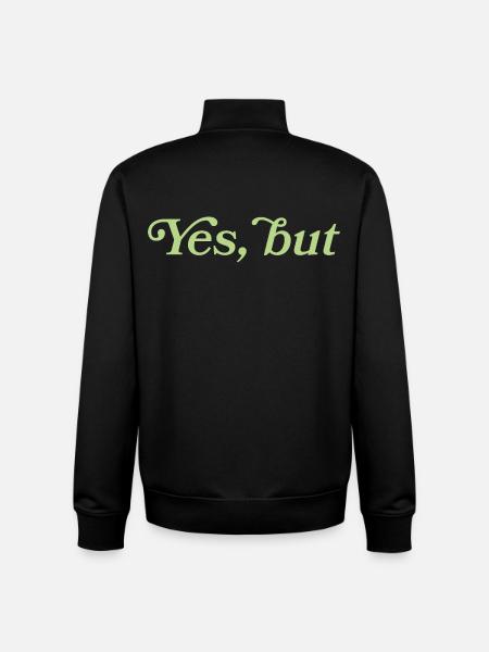 Yes, but – Minimalistisches Statement - Sweat zippé unisexe en coton bio Stanley/Stella - noir