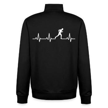 Jogger Herzlinie - Unisex Organic Zip Sweatshirt von Stanley/Stella - Schwarz - Hinten - AI Model Male 185 light (185cm)