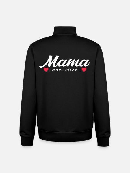 Mama 2026 Schwangerschaft Geschenk - Unisex Organic Zip Sweatshirt von Stanley/Stella - Schwarz
