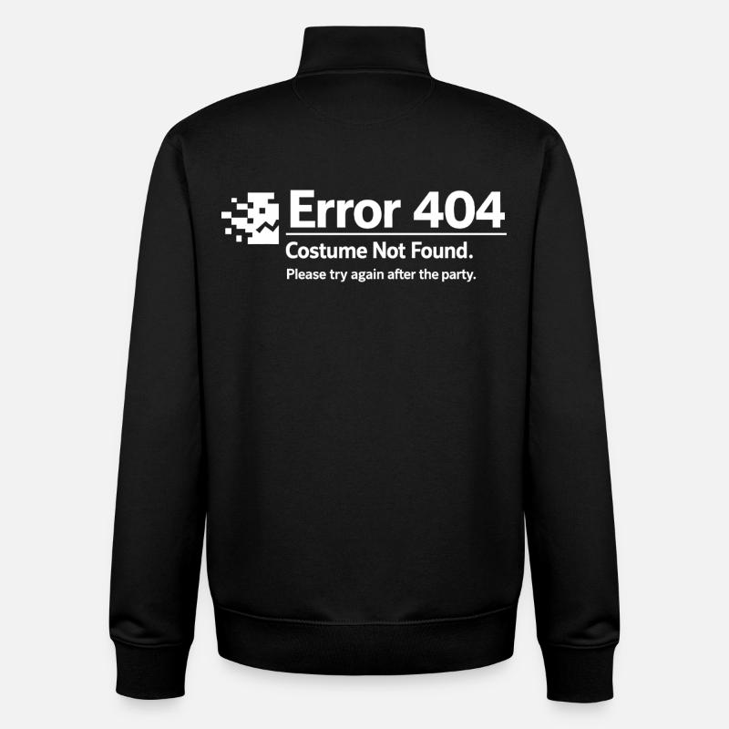 Error 404 Costume Not Found - Unisex Organic Zip Sweatshirt by Stanley/Stella - black
