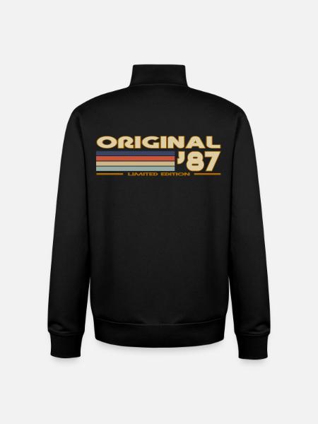 1987 - Sweat zippé unisexe en coton bio Stanley/Stella - noir
