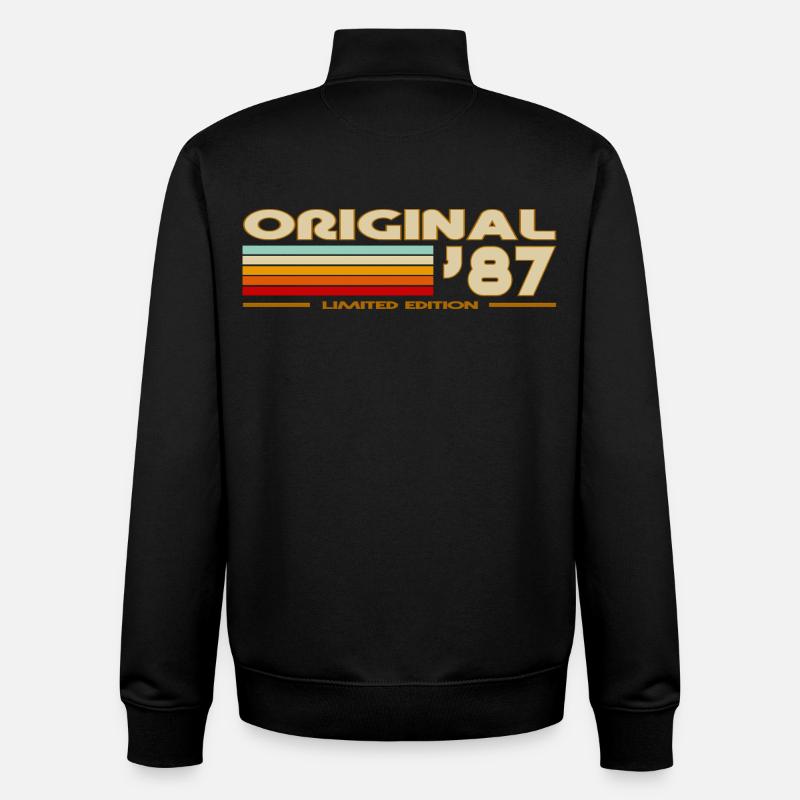 1987 - Sweat zippé unisexe en coton bio Stanley/Stella - noir