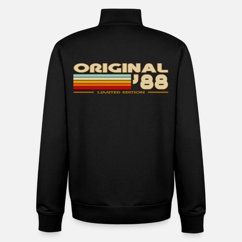 1988 - Sweat zippé unisexe en coton bio Stanley/Stella - noir