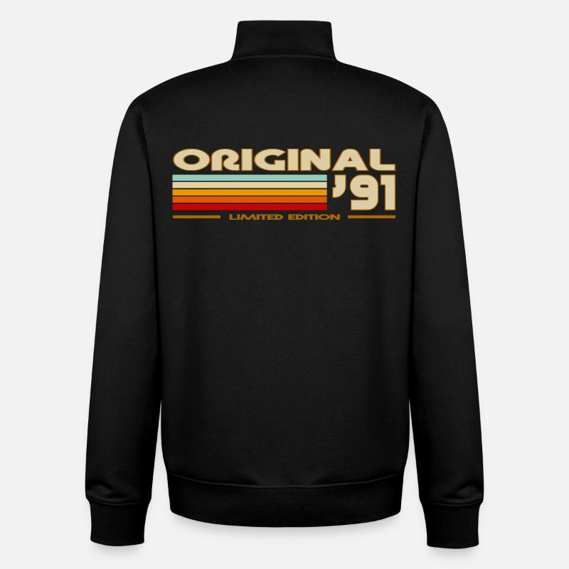 1991 - Sweat zippé unisexe en coton bio Stanley/Stella - noir