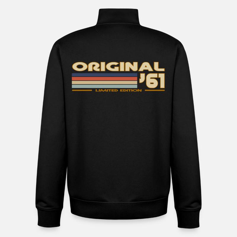 1961 - Sweat zippé unisexe en coton bio Stanley/Stella - noir