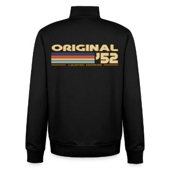 1952 - Unisex Organic Zip Sweatshirt by Stanley/Stella - black - Back - AI Model Male 185 light (185cm)