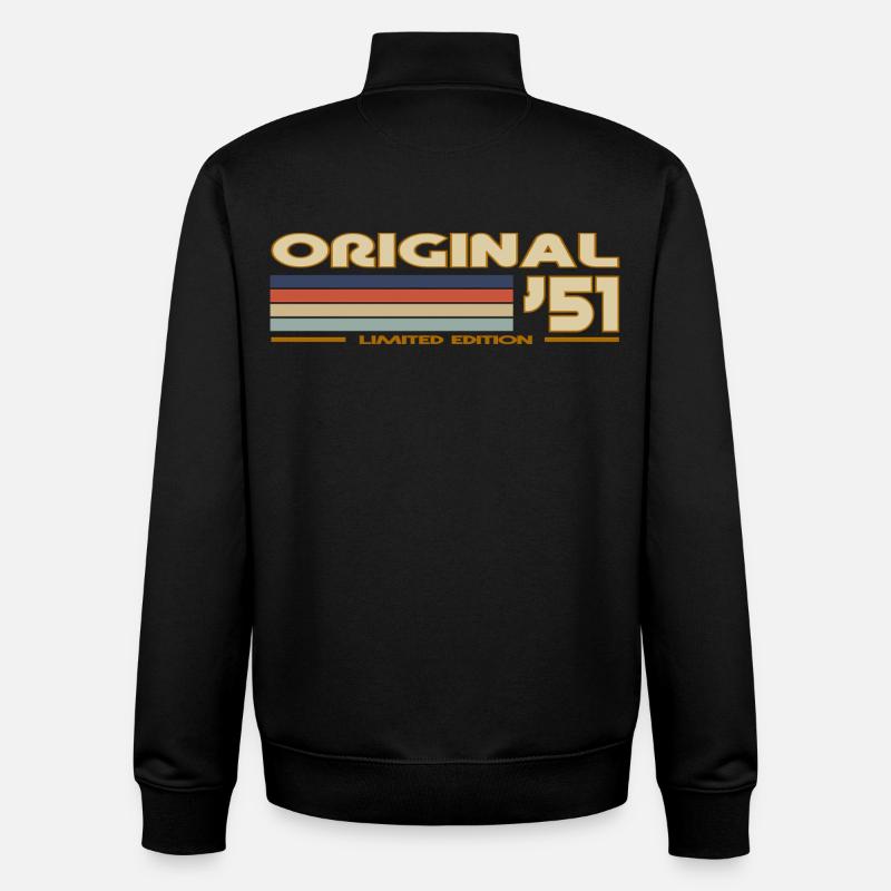 1951 - Sweat zippé unisexe en coton bio Stanley/Stella - noir