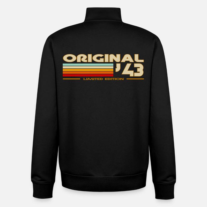 1943 - Unisex Organic Zip Sweatshirt von Stanley/Stella - Schwarz