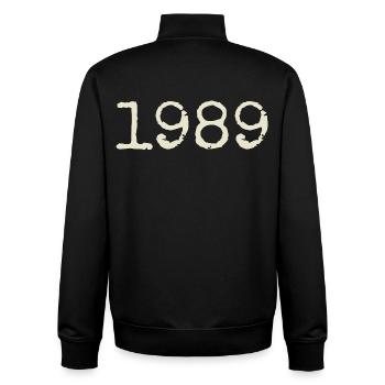Geburtstagsgeschenk 1989 – Großartig seit 1989 - Unisex Organic Zip Sweatshirt von Stanley/Stella - Schwarz - Hinten - AI Model Male 185 light (185cm)