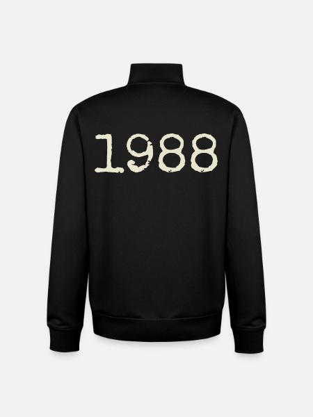 1988 Birthday Gift - Awesome since 1988 - Unisex Organic Zip Sweatshirt by Stanley/Stella - black