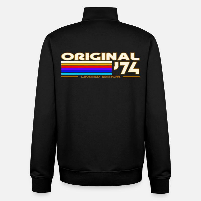 1974 - Sweat zippé unisexe en coton bio Stanley/Stella - noir